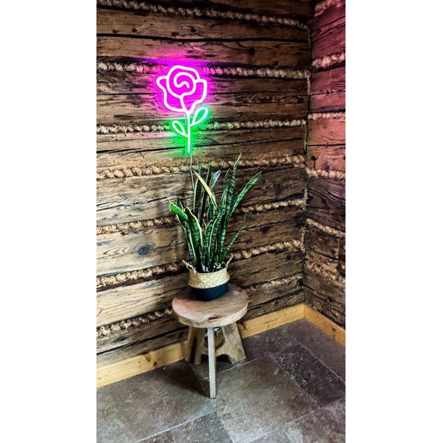 2Kids Toys - LED Neon väggdekoration LED/5W/USB ros
