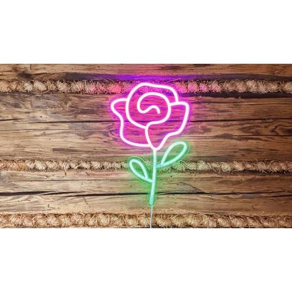 2Kids Toys - LED Neon väggdekoration LED/5W/USB ros