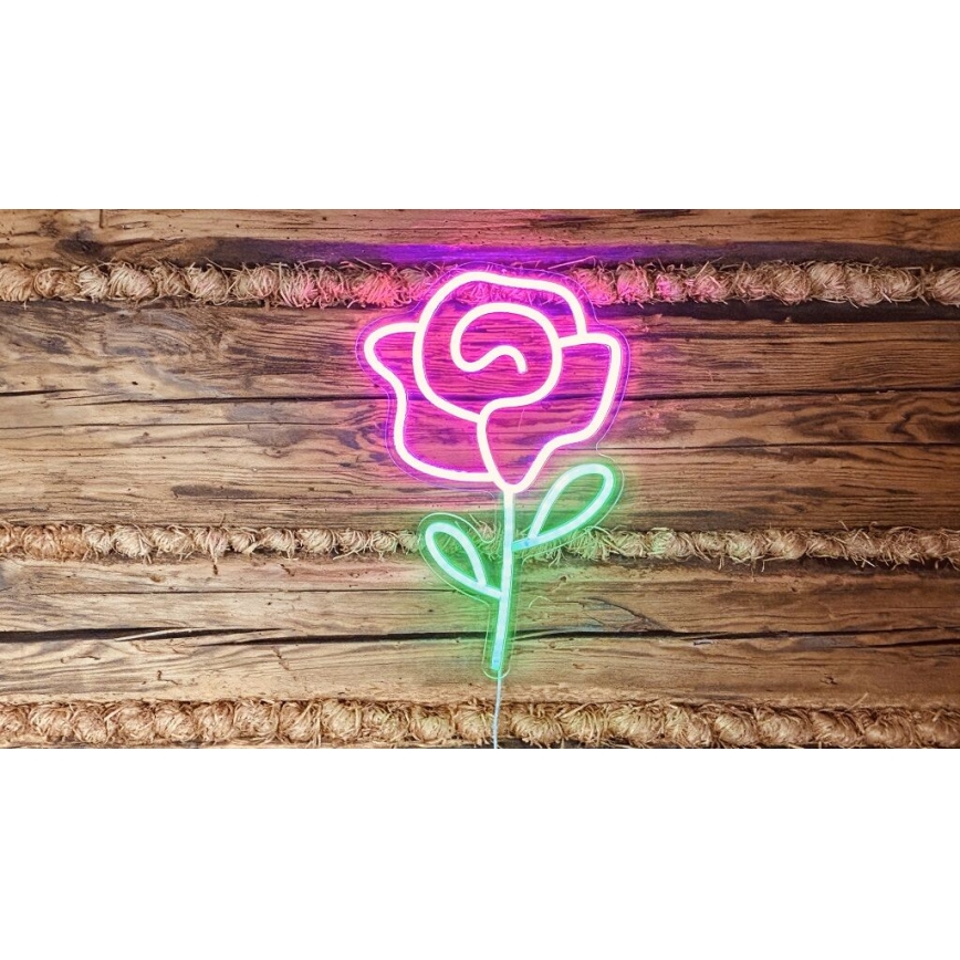 2Kids Toys - LED Neon väggdekoration LED/5W/USB ros