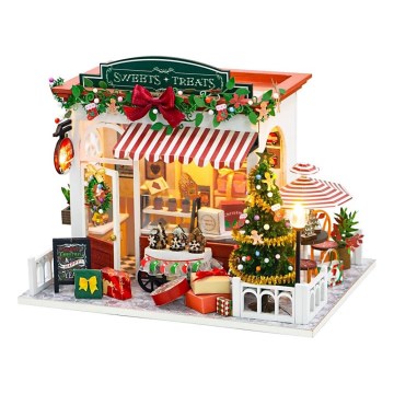 2Kids Toys - Miniatyr av hus Julgodisaffär 2xAAA