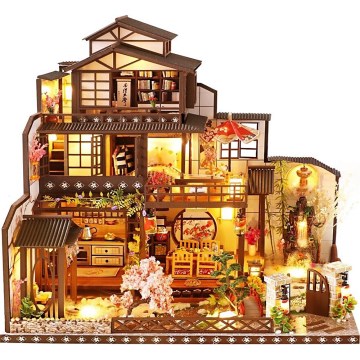 2Kids Toys - Miniatyr av lyxig sakuravilla med dockhus 2xAAA