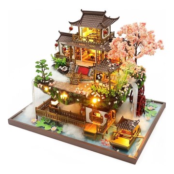 2Kids Toys - Miniatyr av sagovilla med hus 2xAAA