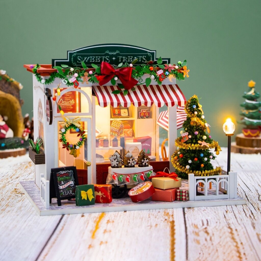 2Kids Toys - Miniatyr av hus Julgodisaffär 2xAAA