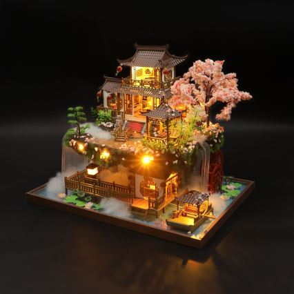 2Kids Toys - Miniatyr av sagovilla med hus 2xAAA
