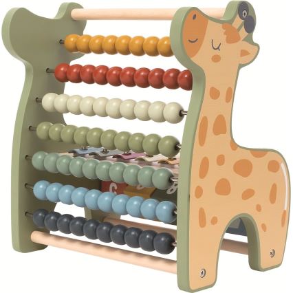 2Kids Toys - Träleksak med multifunktionell räknehjälp Giraff