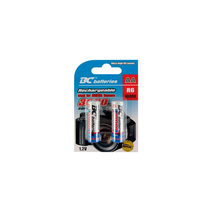 2st Laddningsbara Batterier NiMH AA 3000 mAh 1,2V