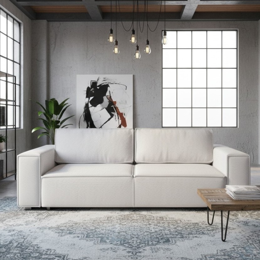 3-sits bäddsoffa med förvaring RONDA beige