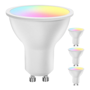 4-pack dimbara LED RGBW-lampor Smart GU10/4,9W/230V 2700-6500K - Aigostar