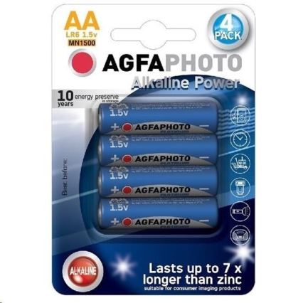 4st Alkaliska batterier AA 1,5V