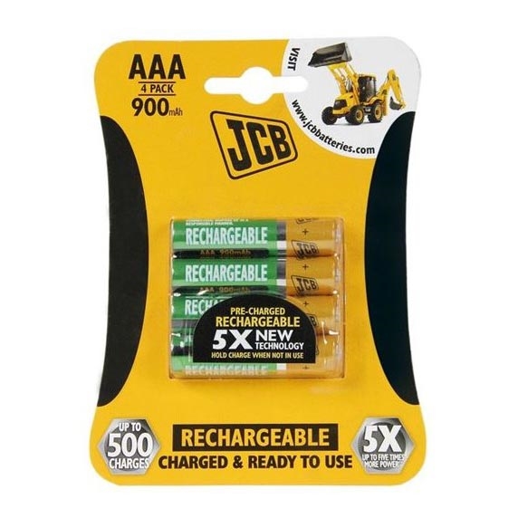 4st Laddningsbara Batterier AAA NiMH/900mAh/1,2V