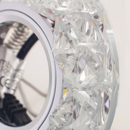 Emithor 71094 - LED infälld belysning CRYSTAL FIX 1xGU10/50W + LED/3W STRIPE