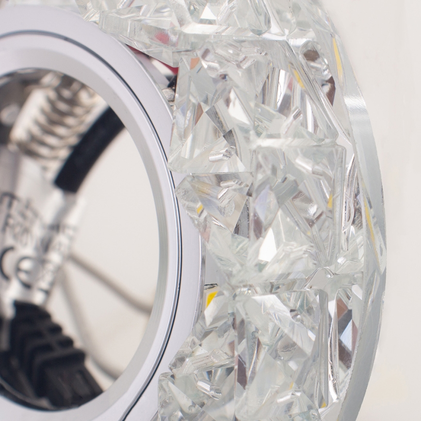Emithor 71094 - LED infälld belysning CRYSTAL FIX 1xGU10/50W + LED/3W STRIPE