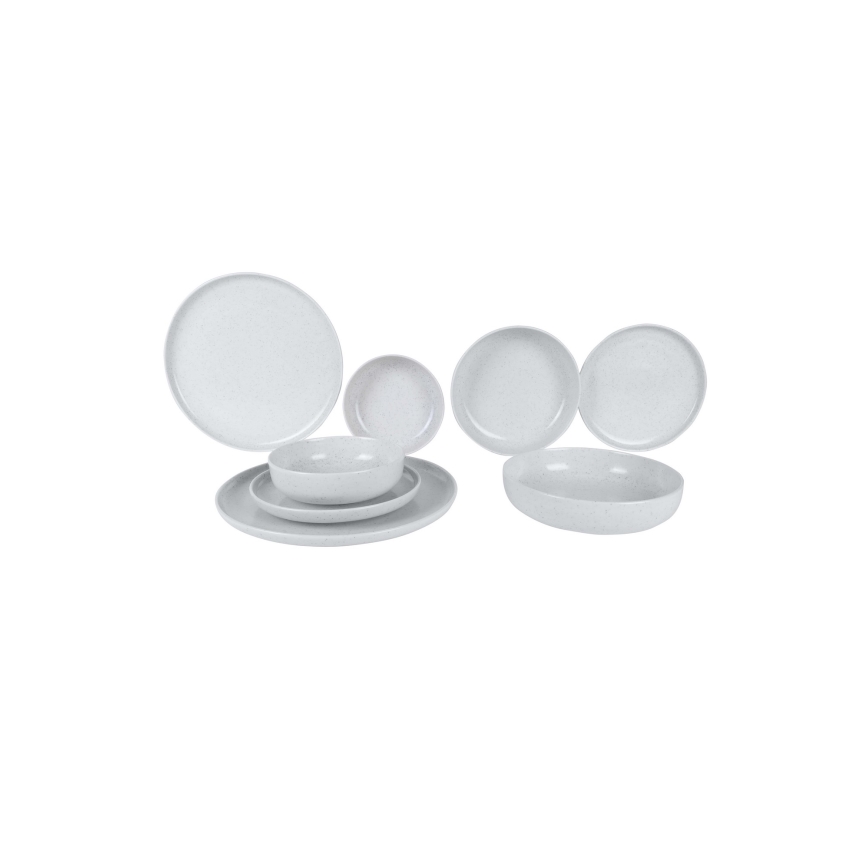 8-delars middagsservis i beige porslin