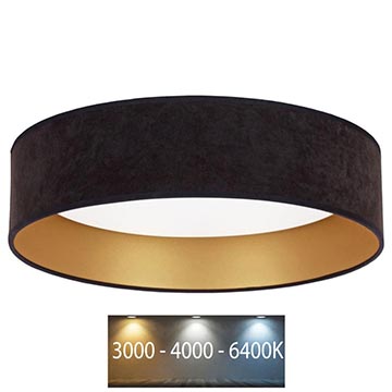 Brilagi - LED Taklampa VELVET LED/24W/230V 3000/4000/6400K svart/guld