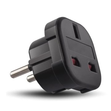 Adapter UK/EU 230V svart