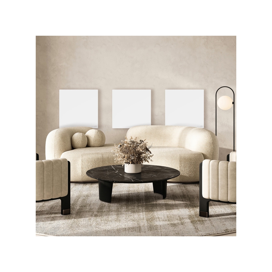 AENO - Smart elektrisk infrapanel 500W timer/termostat Wi-Fi vit