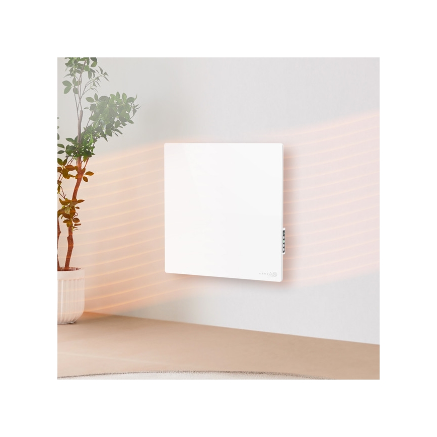 AENO - Smart elektrisk infrapanel 500W timer/termostat Wi-Fi vit