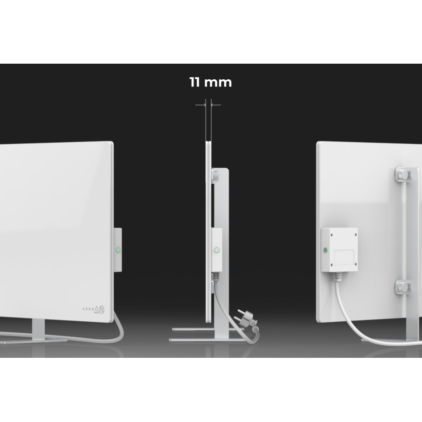AENO - Smart elektrisk infraröd panel 700W Timer/termostat IP44 Wi-fi vit