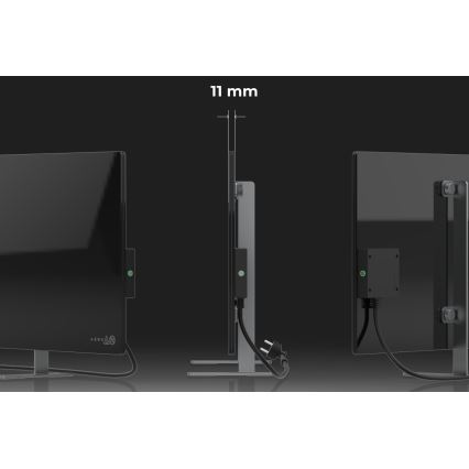 AENO - Smart elektrisk infraröd panel 700W Timer/termostat IP44 Wi-fi svart