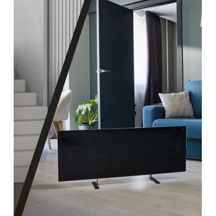 AENO - Smart elektrisk infraröd panel med LED display 700W Timer/termostat IP44 Wi-fi svart