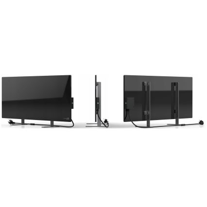 AENO - Smart elektrisk infraröd panel med LED display 700W Timer/termostat IP44 Wi-fi svart