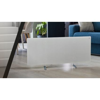 AENO - Smart elektrisk infraröd panel med LED display 700W Timer/termostat IP44 Wi-fi vit