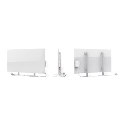 AENO - Smart elektrisk infraröd panel med LED display 700W Timer/termostat IP44 Wi-fi vit