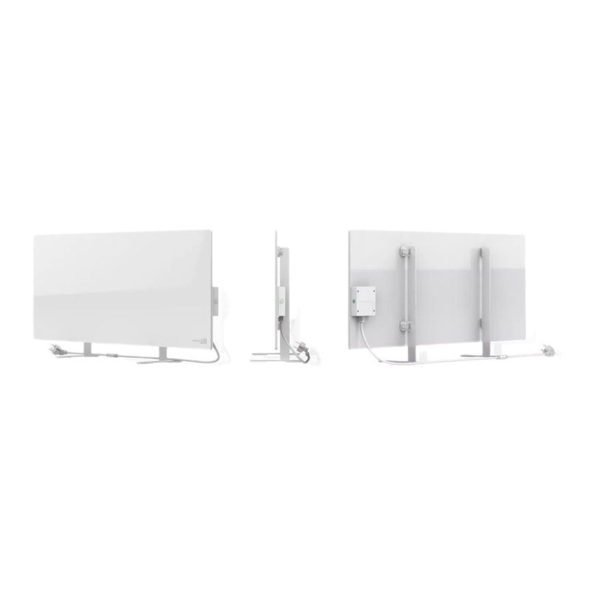 AENO - Smart elektrisk infraröd panel med LED display 700W Timer/termostat IP44 Wi-fi vit