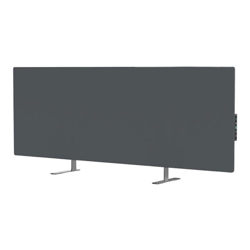 AENO - Smart elektrisk infraröd panel med LED display 700W Timer/termostat IP44 Wi-fi grå