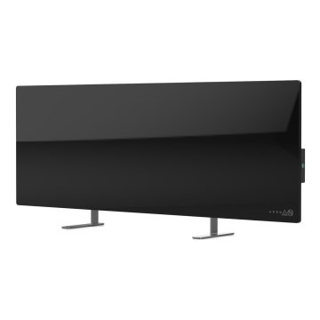 AENO - Smart elektrisk infraröd panel med LED display 700W Timer/termostat IP44 Wi-fi svart