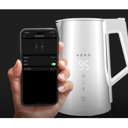 AENO - Smart vattenkokare med LED display 1,7 l 2200W/230V vit