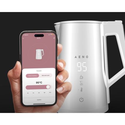 AENO - Smart vattenkokare med LED display 1,7 l 2200W/230V vit