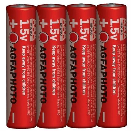 AGFAPHOTO AP-R03-4S - 4 st zinkbatterier AAA 1,5V
