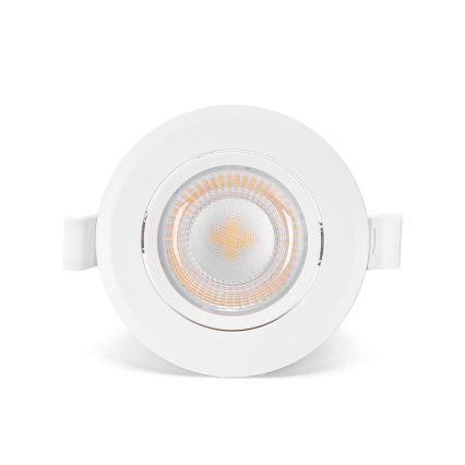 Aigostar - 3-pack LED infällda downlights, 5 W, 230 V, 3000 K, Ø 8,5 cm, vit