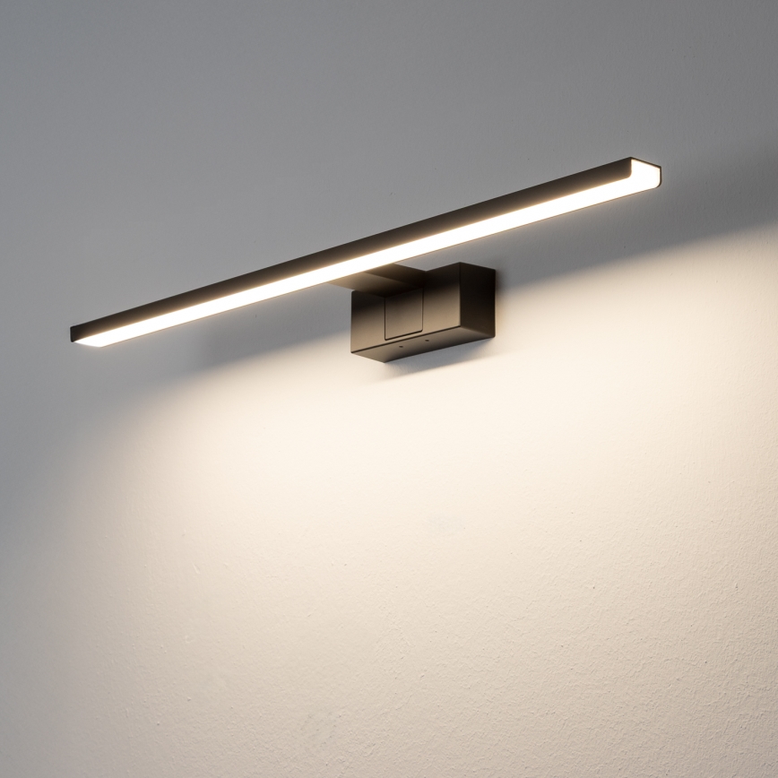 Aigostar - Badrumsspegel med LED-belysning LED/12W/230V 4000K 60 cm IP44 svart