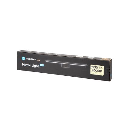 Aigostar - Badrumsspegel med LED-belysning LED/12W/230V 4000K 60 cm IP44 svart