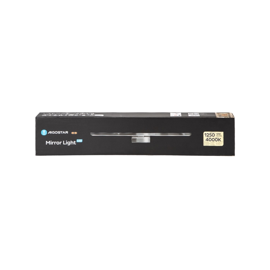 Aigostar - Badrumsspegel med LED-belysning LED/12W/230V 4000K 60cm IP44 Aluminium