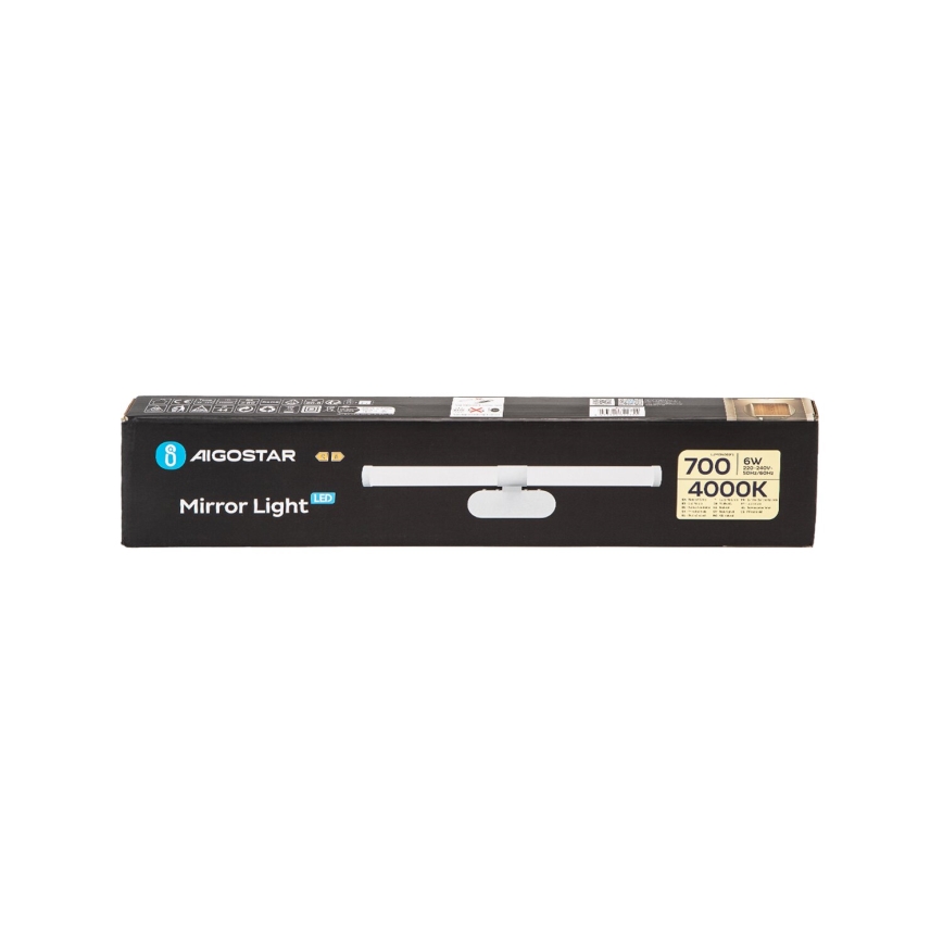 Aigostar - Badrumsspegel med LED-belysning LED/6W/230V 4000K 40cm IP44