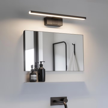 Aigostar - Badrumsspegel med LED-belysning LED/8W/230V 4000K 40 cm IP44 svart