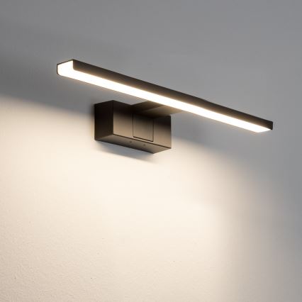 Aigostar - Badrumsspegel med LED-belysning LED/8W/230V 4000K 40 cm IP44 svart