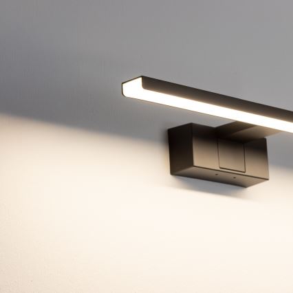 Aigostar - Badrumsspegel med LED-belysning LED/8W/230V 4000K 40 cm IP44 svart