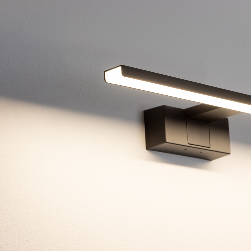 Aigostar - Badrumsspegel med LED-belysning LED/8W/230V 4000K 40 cm IP44 svart