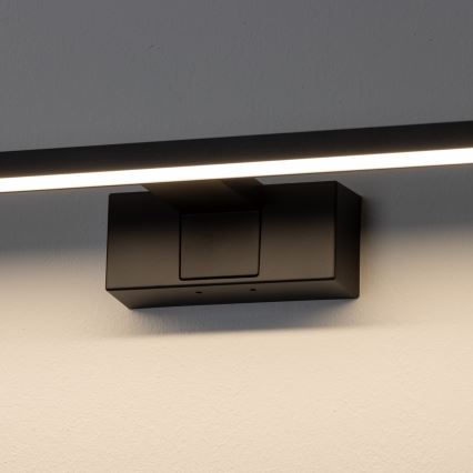 Aigostar - Badrumsspegel med LED-belysning LED/8W/230V 4000K 40 cm IP44 svart