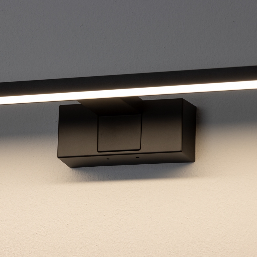 Aigostar - Badrumsspegel med LED-belysning LED/8W/230V 4000K 40 cm IP44 svart