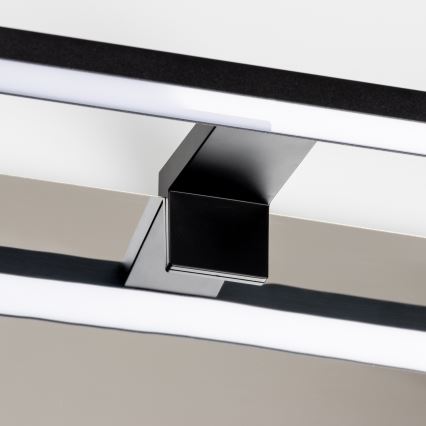 Aigostar - Badrumsspegel med LED-belysning LED/8W/230V 4000K 40 cm IP44 svart