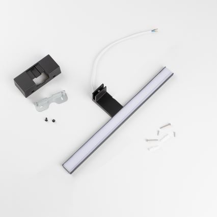Aigostar - Badrumsspegel med LED-belysning LED/8W/230V 4000K 40 cm IP44 svart