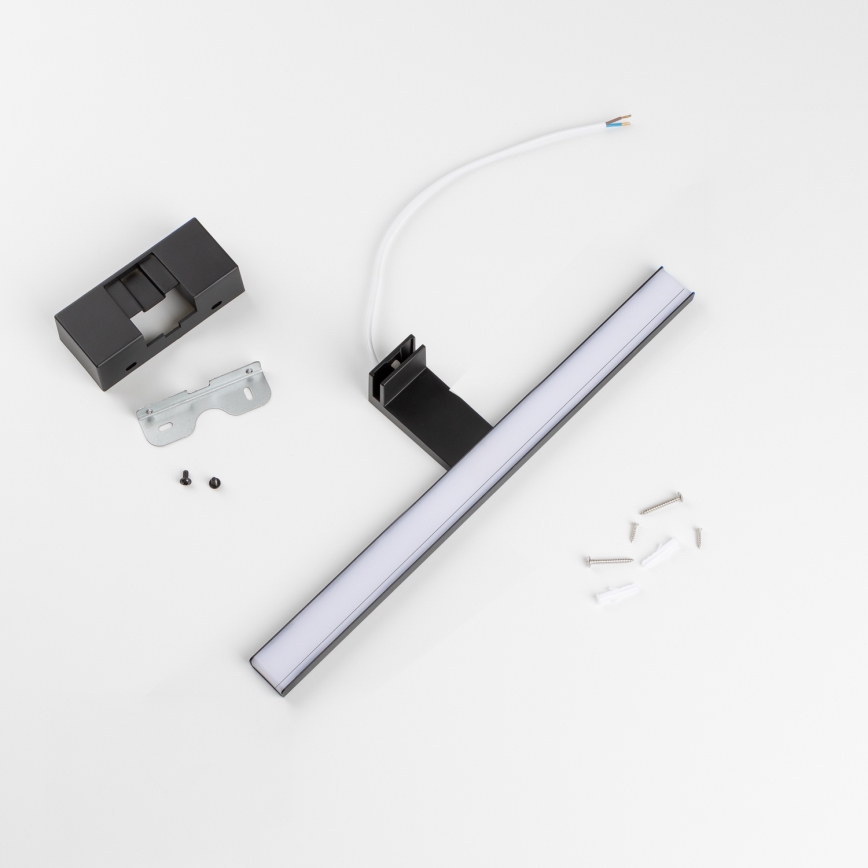 Aigostar - Badrumsspegel med LED-belysning LED/8W/230V 4000K 40 cm IP44 svart