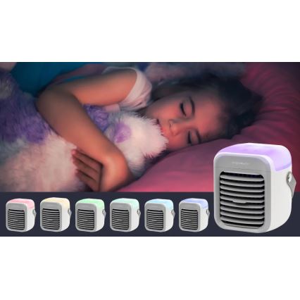 Aigostar - Bärbar air cooler 8W/5V vit