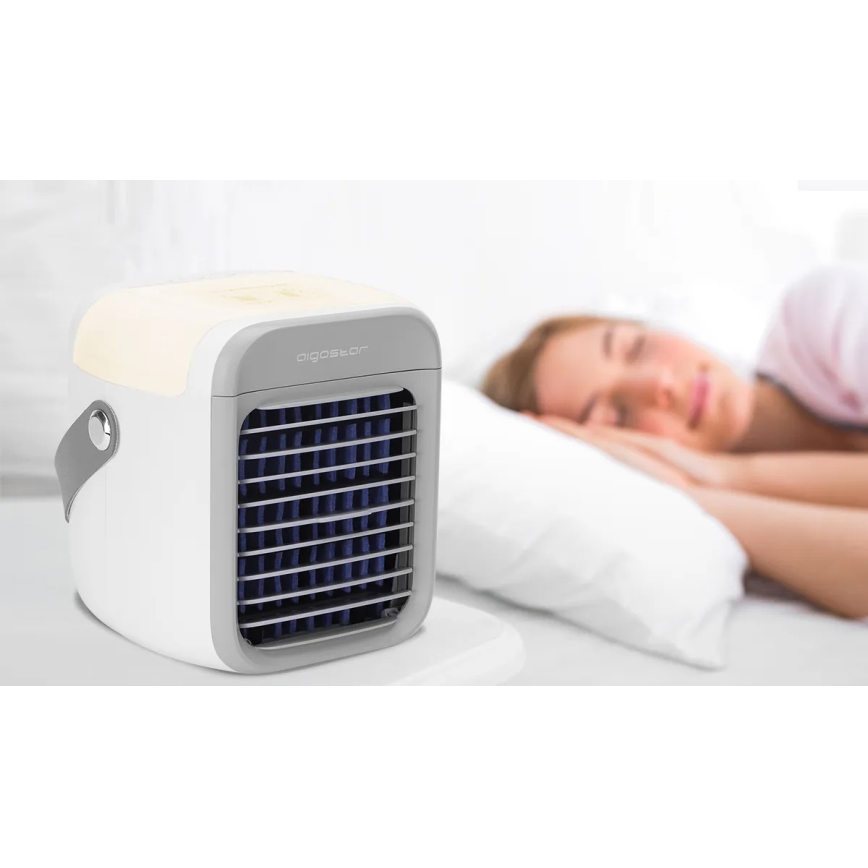Aigostar - Bärbar air cooler 8W/5V vit