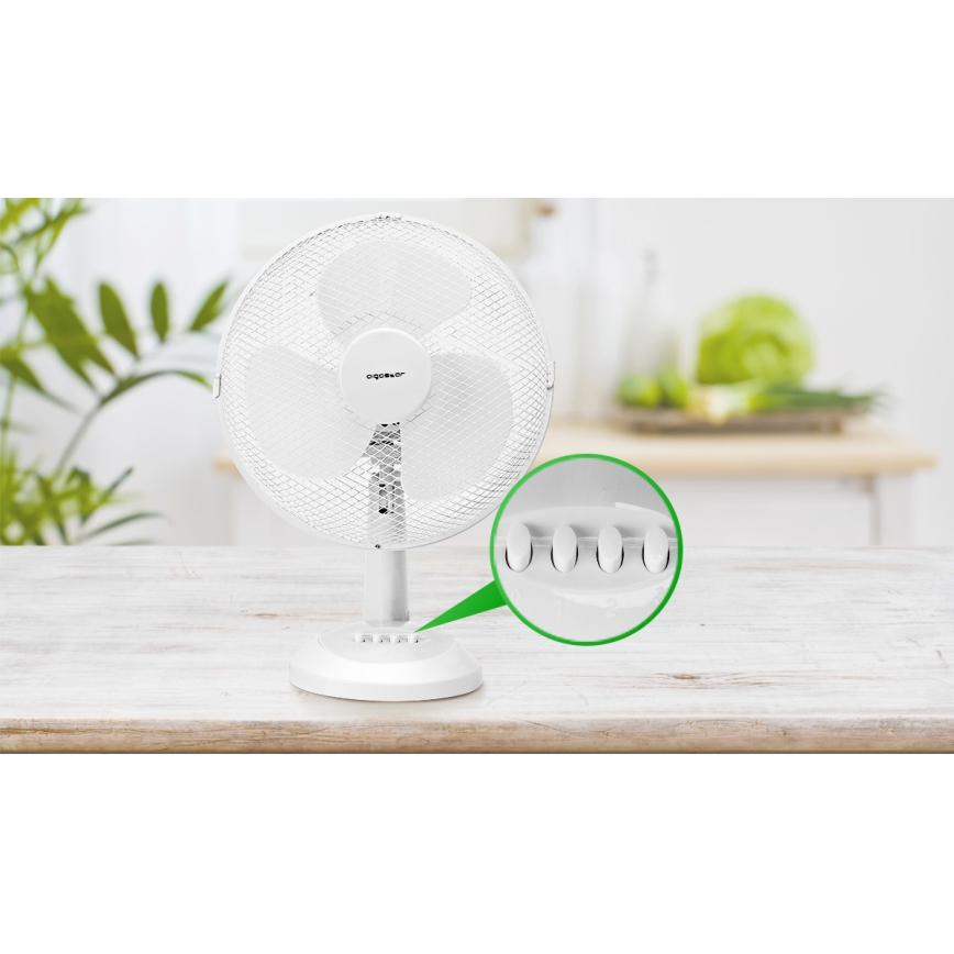 Aigostar - Bordsfläkt 35W/230V 34 cm vit